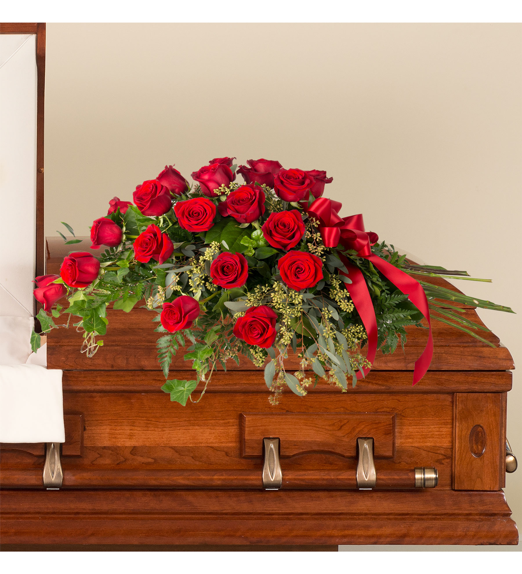 Rose Casket Spray Alternative - Bartz Viviano Flowers & Gifts